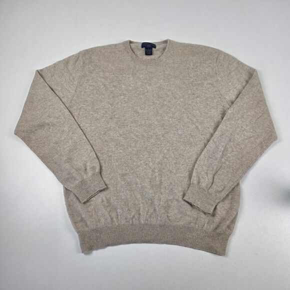 Joseph & Lyman 100% Cashmere Sweater Pullover Tan Biege Size Large - See Photos - Picture 1 of 11